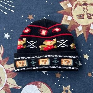 Nintendo Kids’ Black Winter Beanie with Retro Game Design